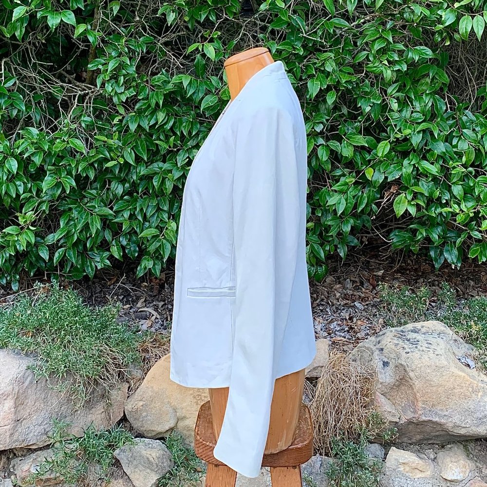 Theory butter soft leather blazer jacket winter/summer white - Picture 8 of 10
